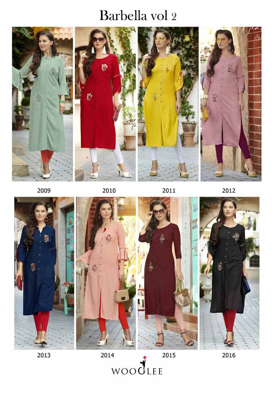 Barbella Vol-2 Rayon Embroidery Kurti Set Barbella Vol-2 Rayon Embroidery Kurti Set